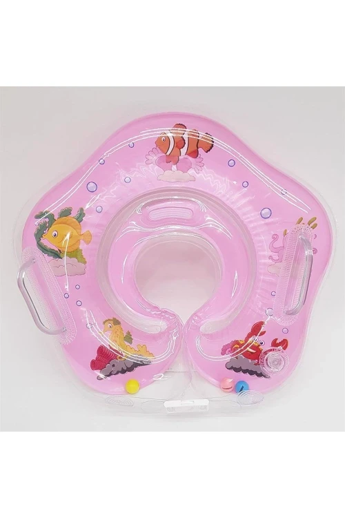 Kız Bebek Pembe Emniyet Kilitli Yüzme Boyun Simidi HZL25S-BR01