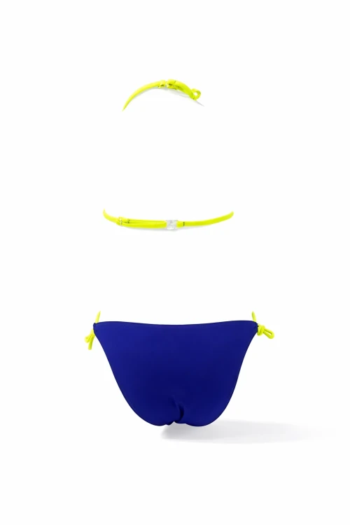 Kız Çocuk Pembe Lacivert Unicorn Temalı Bikini Takım HZL25S-LC19049