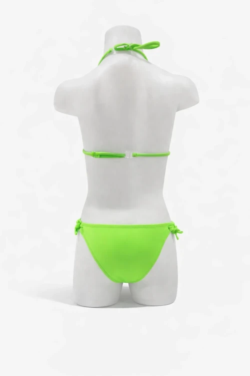 Kız Çocuk Turuncu Yeşil Unicorn Temalı Bikini Takım HZL25S-LC19049