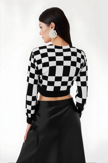 Kadın Düz Siyah Saten Yüzeyli Beli Lastikli Midi Boy Etek Hzl23s-bd1101471