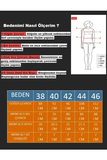Kadın Kırmızı Taş İşlemeli Çiçek Desenli Bikini Takım HZL25S-LC3368