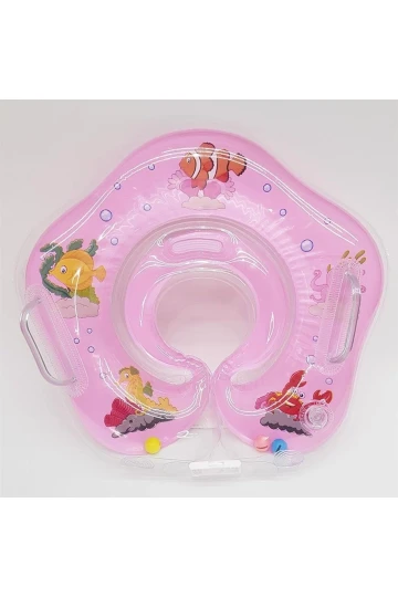 Kız Bebek Pembe Emniyet Kilitli Yüzme Boyun Simidi HZL25S-BR01